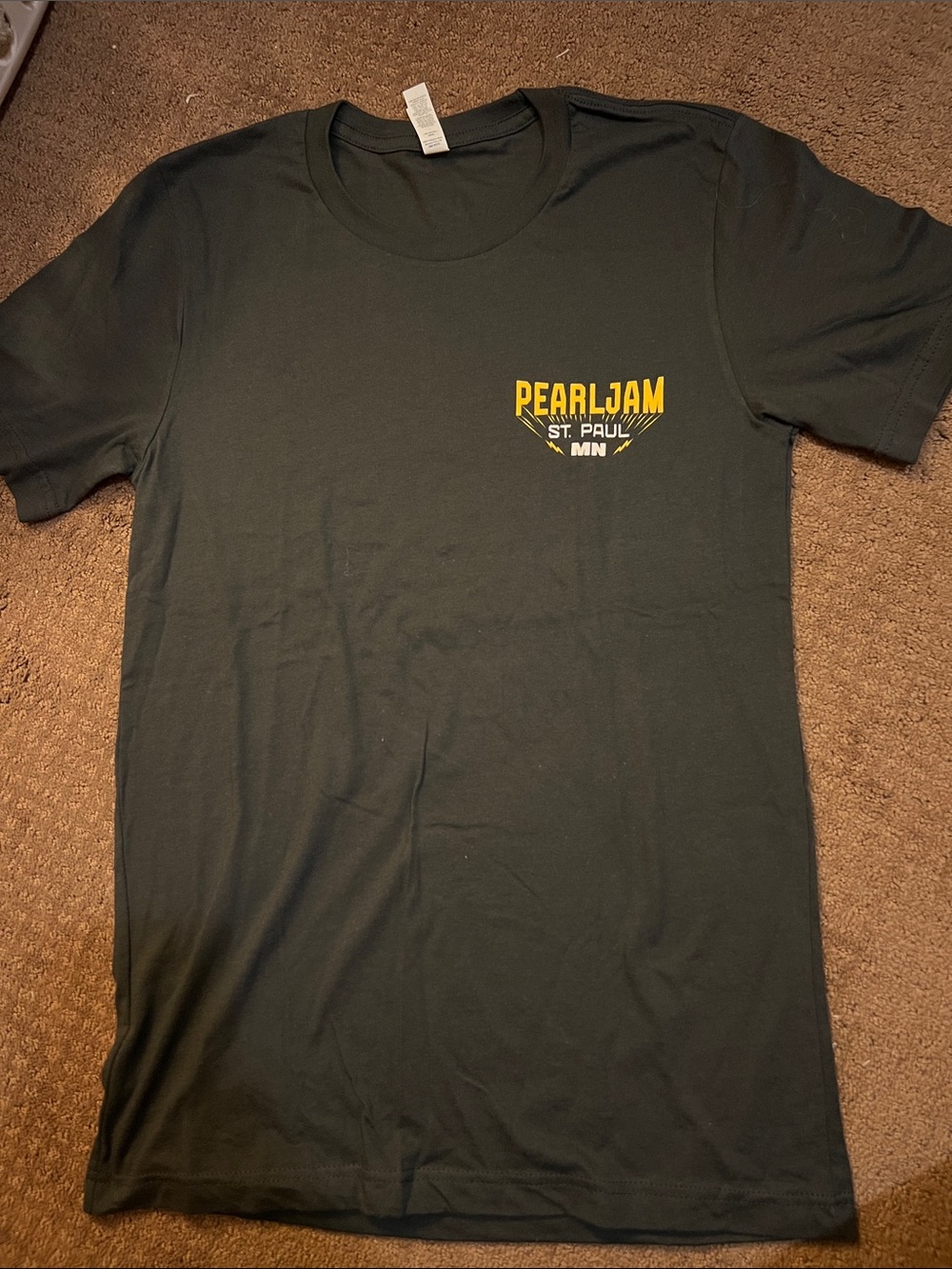 Pearl Black Short-Sleeve Tee with Yellow Logo never worn